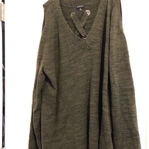 Cold shoulder sweater